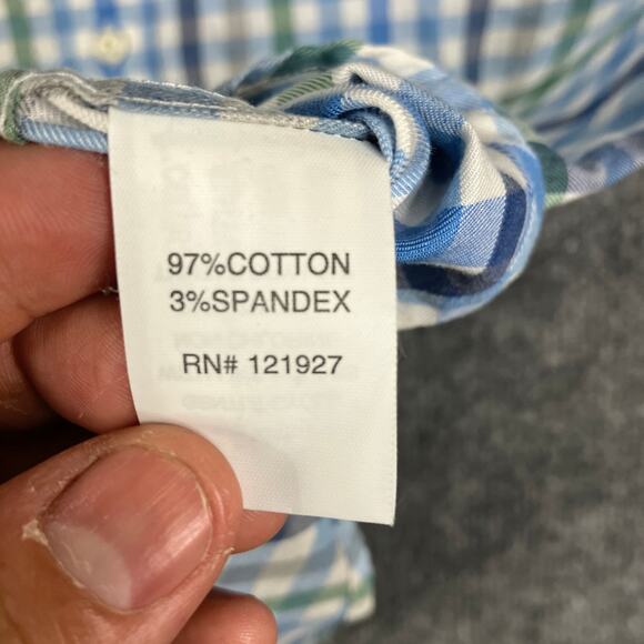 Johnnie-O Hangin' Out Button-Up Shirt Mens Size M Multicolor Check Casual - Picture 7 of 9